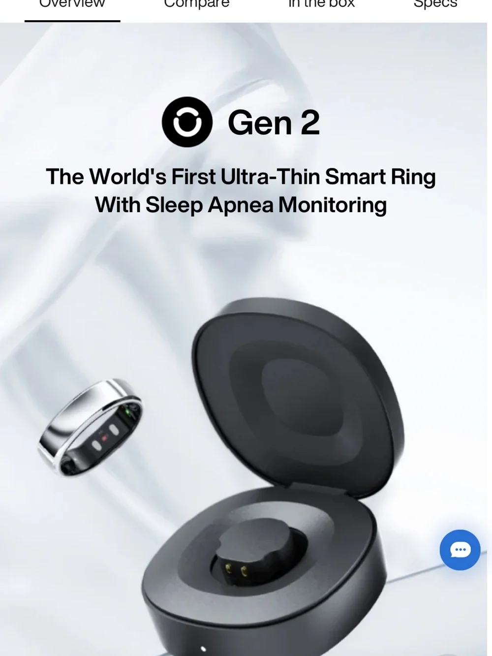 RingConn Gen 2 Smart Health Ring — Silver